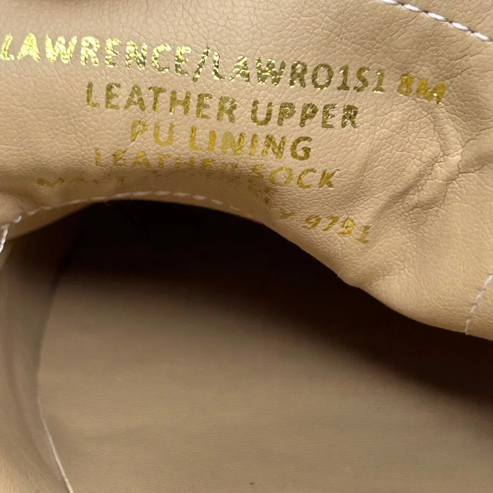 Steve Madden Lawrence Bone Leather Chunky Lug Sole Platform Loafers‎ 8M LAWR01S1